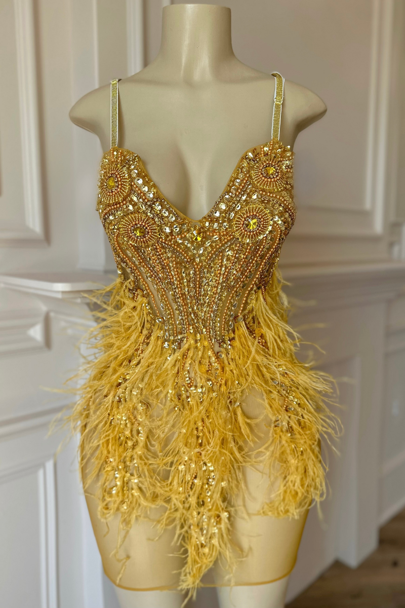 Cruella Feathered Dress