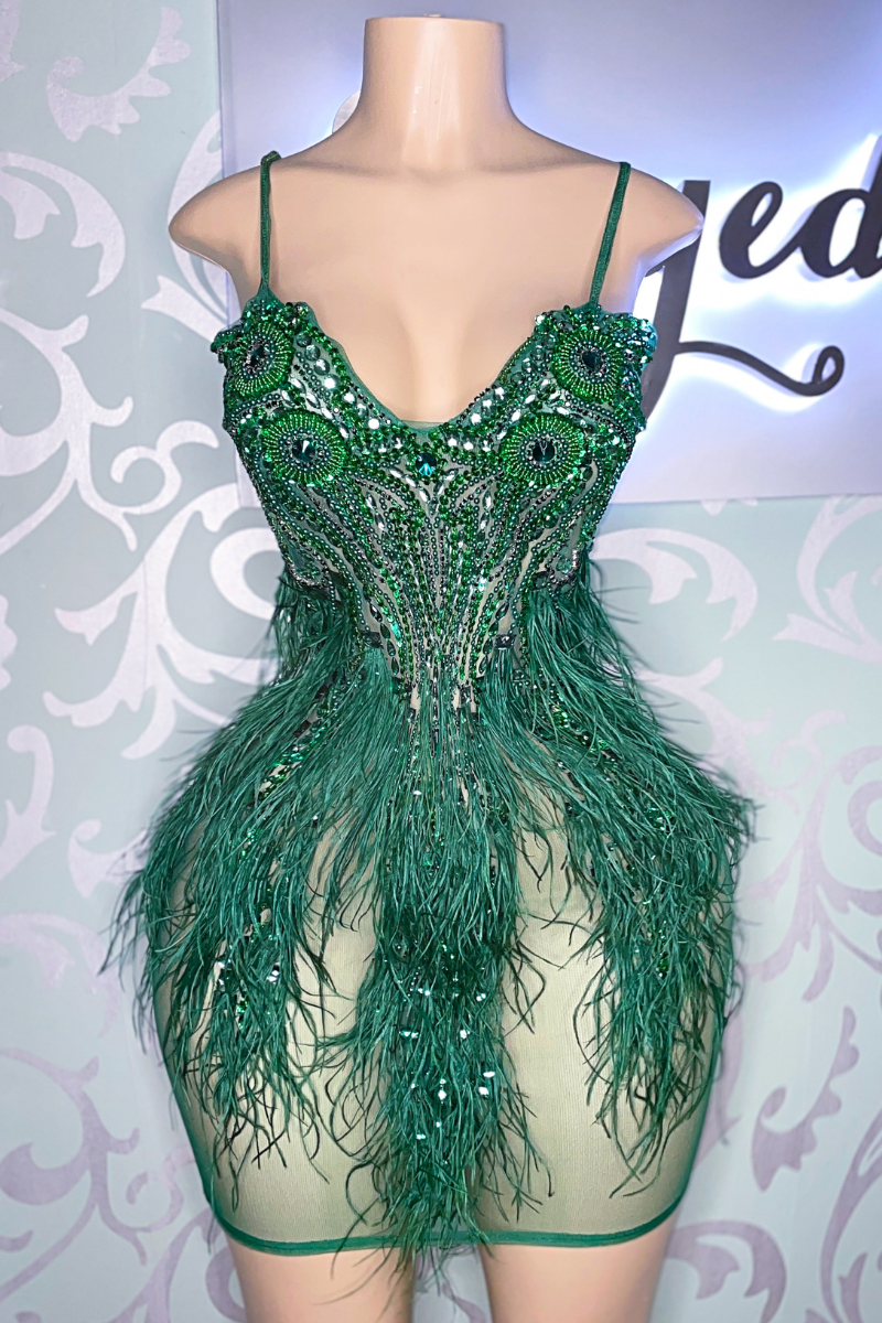 Cruella Feathered Dress