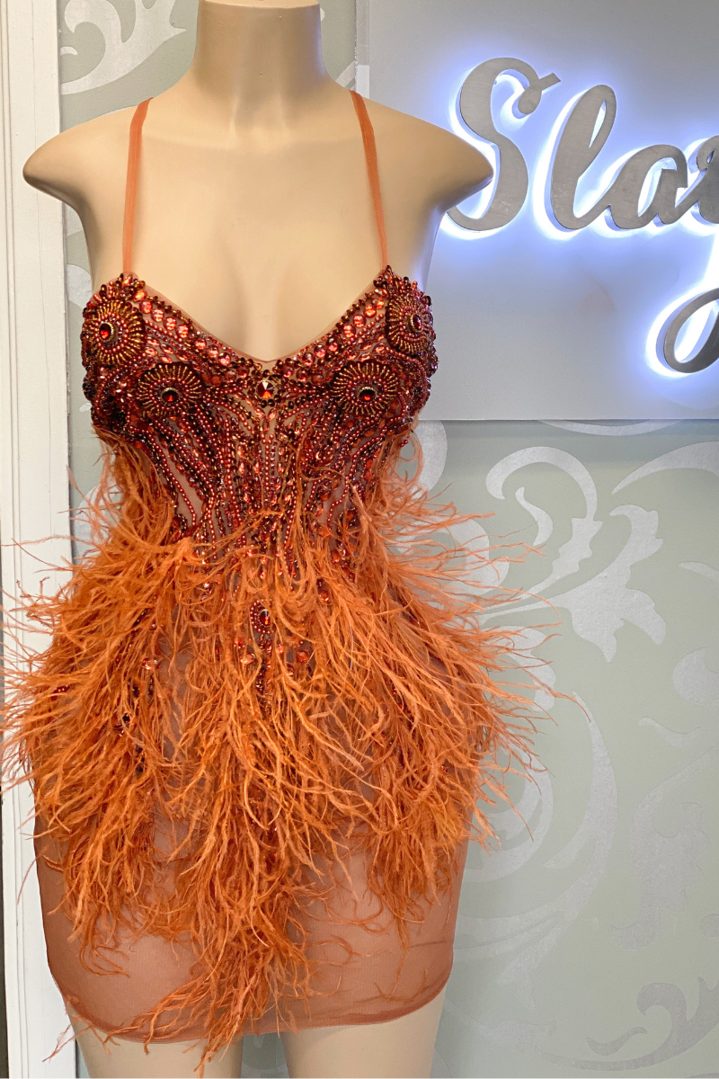 Cruella Feathered Dress