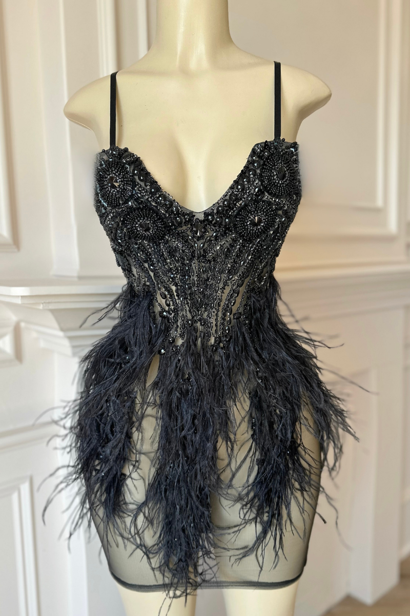 Cruella Feathered Dress